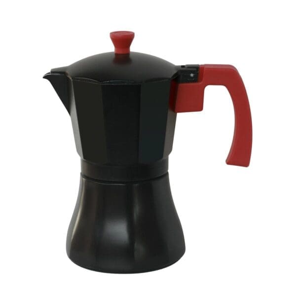 CAFETEIRA ALUMÍNIO PRETA INDUÇÃO 12 XÍCARAS
