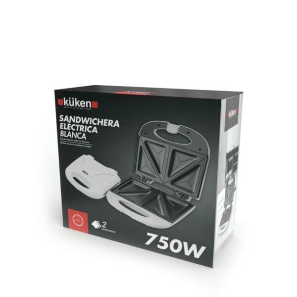 SANDUICHEIRA ELÉTRICA 750W BRANCA KÜKEN - Image 2