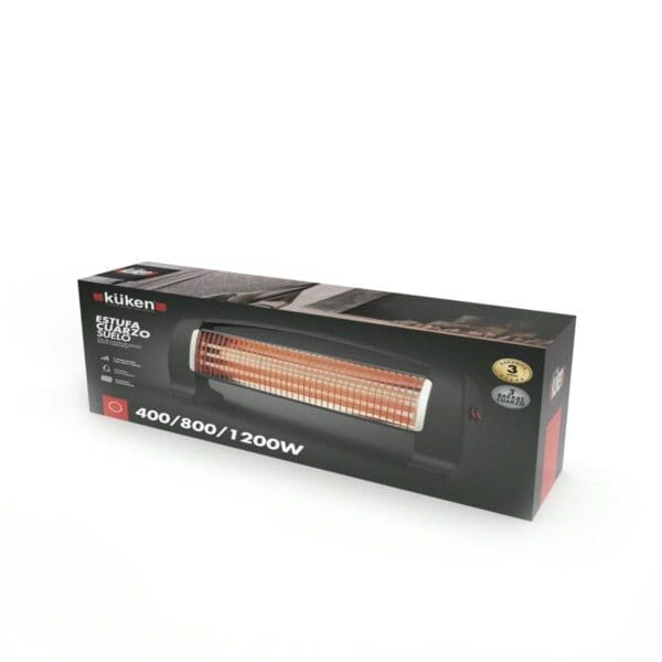 AQUECEDOR DE QUARTZO DE CHÃO KÜKEN 3 BARRAS 1200W - Image 2