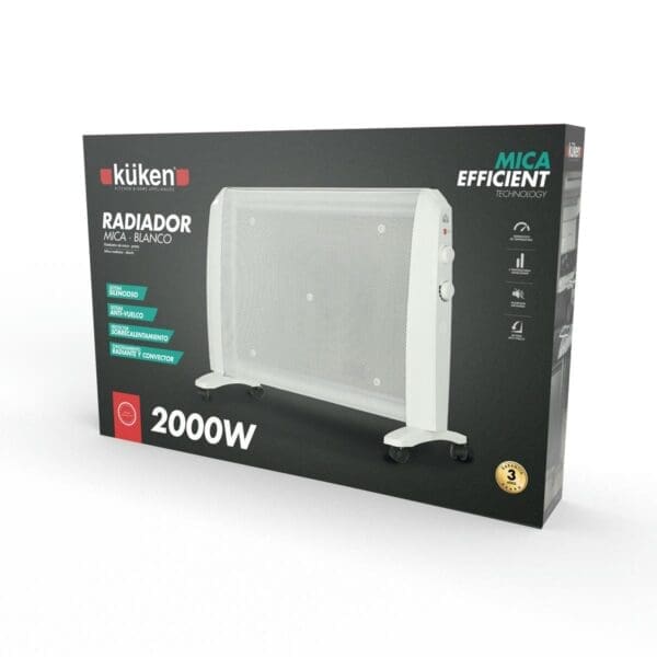 RADIADOR DE MICA BRANCO KÜKEN 2000W - Image 2
