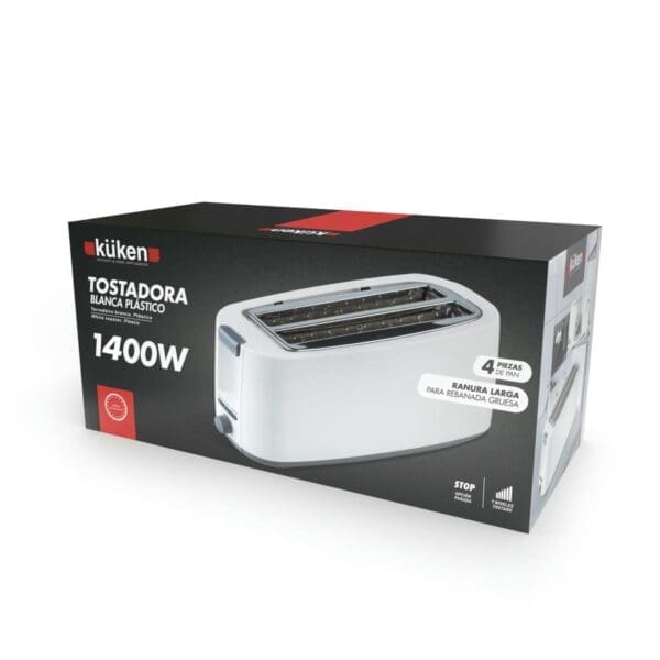 TORRADEIRA ELÉTRICA KÜKEN BRANCA 1400W 4 PEÇAS - Image 2