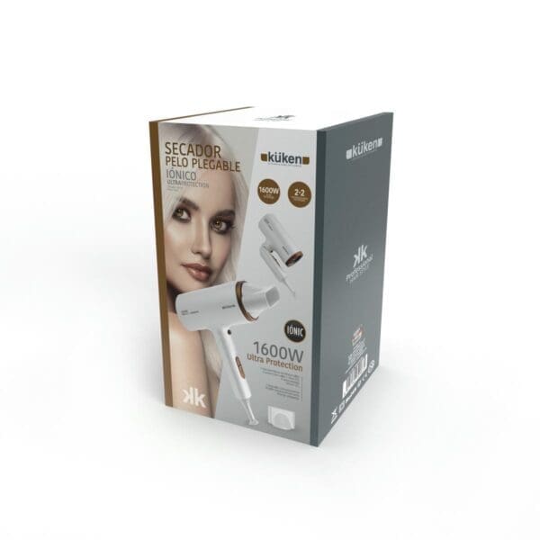 SECADOR DE CABELO PROFISSIONAL IÓNICO KÜKEN DOBRÁVEL 1600W - Image 2