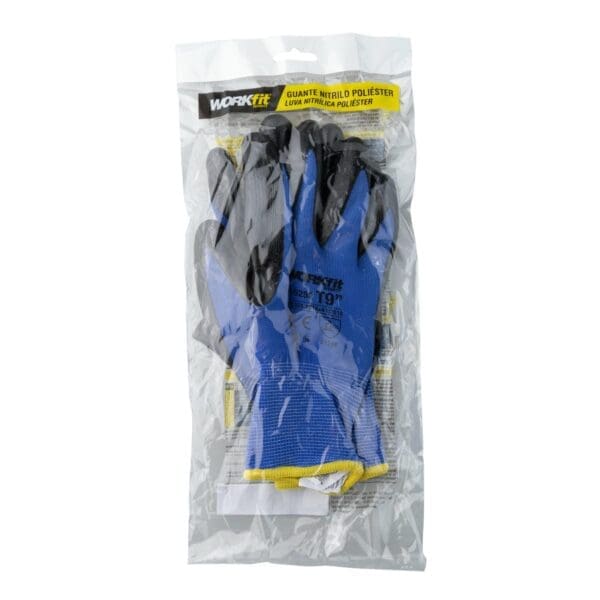 LUVA NITRILO NYLON WORKFIT AZUL/PRETO TAMANHO 6 - Image 2