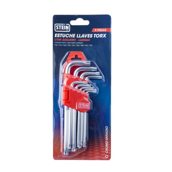 CONJUNTO CHAVE TORX COM BURACO STEIN LONGA CR-V 9 PEÇAS - Image 2
