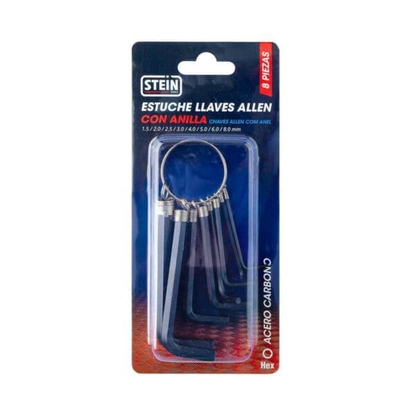 CONJUNTO CHAVE ALLEN STEIN CARBONO COM ARGOLA 10 PEÇAS - Image 2