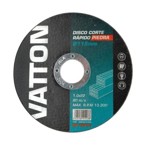 DISCO CORTE RÁPIDO PEDRA VATTON 115x1.0x22 MM