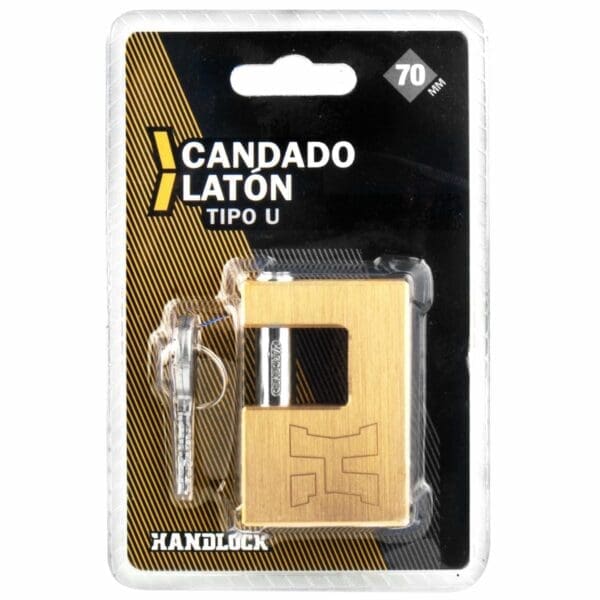 CADEADO LATÃO HANDLOCK TIPO "U" 90MM - Image 2
