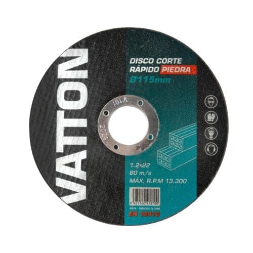DISCO DE CORTE RÁPIDO PARA PEDRA VATTON 115x1.2x22 MM