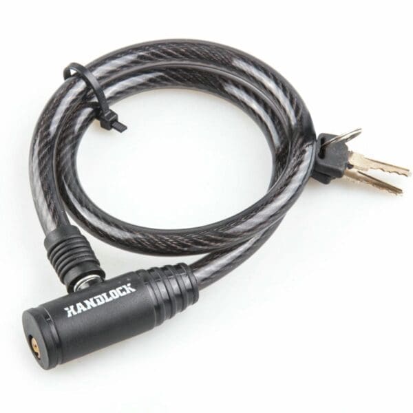 CADEADO PARA BICICLETA HANDLOCK CABO COM CHAVE 0,8x65 CM PRETO