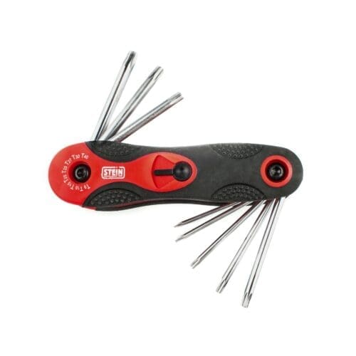 CONJUNTO DE CHAVES TORX STEIN TIPO CANIVETE CR-V COM FURO 8 PEÇAS