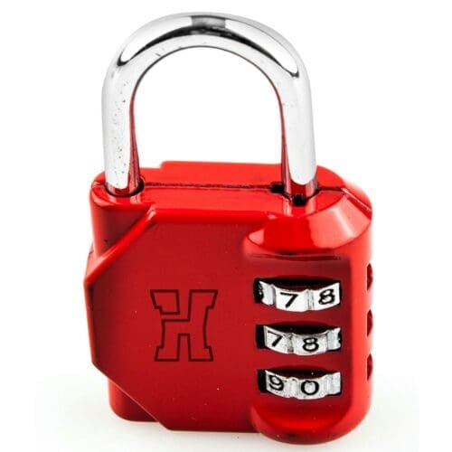 CADEADO DE COMBINAÇÃO HANDLOCK 3 NÚMEROS 30MM VERMELHO