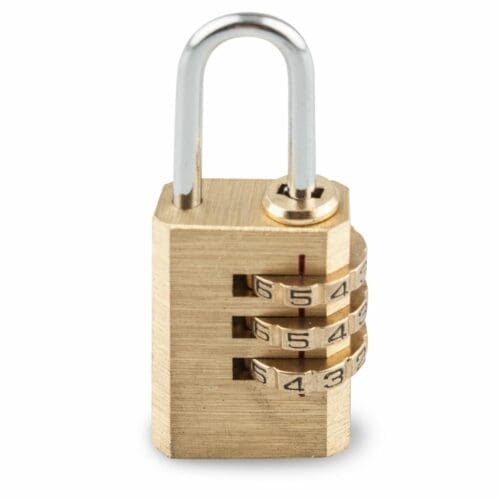 CADEADO DE COMBINAÇÃO EM LATÃO HANDLOCK 3 NÚMEROS 30MM