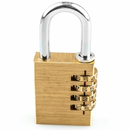 CADEADO DE COMBINAÇÃO EM LATÃO HANDLOCK 4 NÚMEROS 40MM