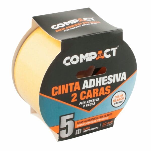 FITA ADESIVA DUPLA FACE COMPACT 50MM x 5M - Image 2