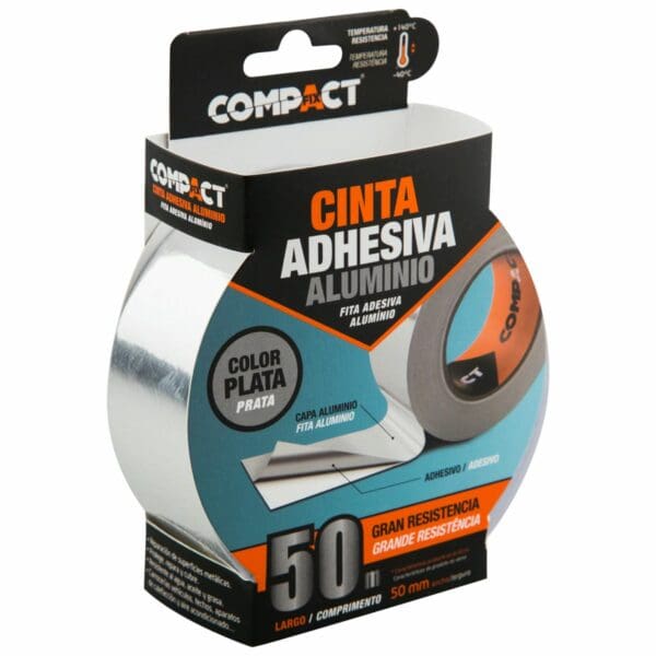 FITA DE ALUMÍNIO COMPACT PRATA 50MM x 50M - Image 2