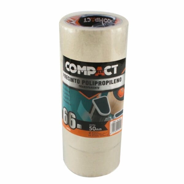 FITA DE POLIPROPILENO COMPACT TRANSPARENTE 66M - Image 2