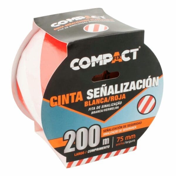 FITA DE SINALIZAÇÃO COMPACT BRANCA/VERMELHA - Image 2