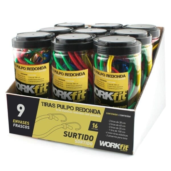 CONJUNTO DE 16 PEÇAS DE CINTAS ELÁSTICAS REDONDAS WORKFIT SORTIDO - Image 2