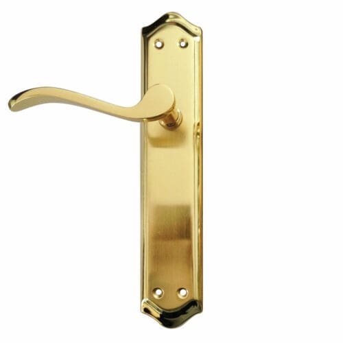 MANIVELA ZAMAK CURVA HANDLOCK COM PLACA OURO BRILHO