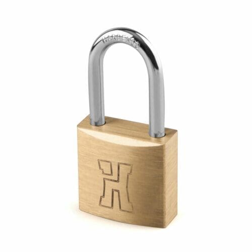CADEADO DE LATÃO HANDLOCK ARCO LONGO 50MM IGUAIS