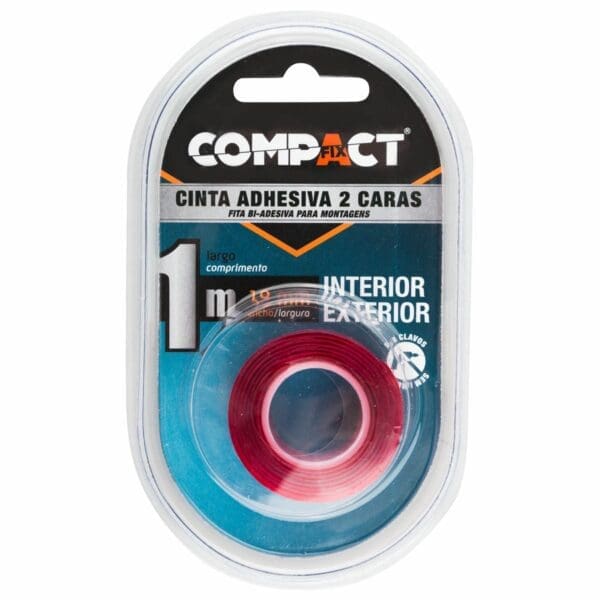 FITA ADESIVA DUPLA FACE COMPACT 19MM x 1M - Image 2