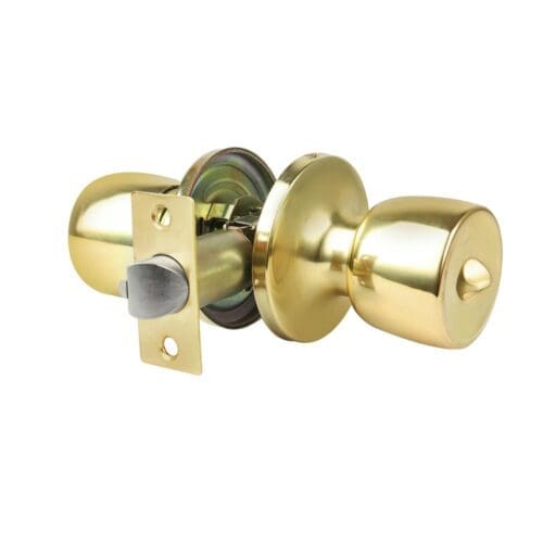 PUNHO PORTA HANDLOCK TUBULAR ENTRADA LATÃO BRILHO