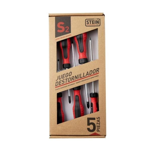 CONJUNTO CHAVE DE FENDA STEIN 5 PEÇAS 3PL-2PZ