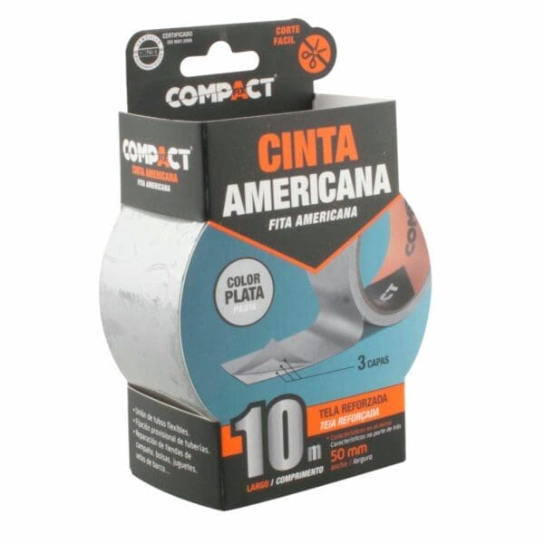 FITA AMERICANA COMPACT PRATA 50MM x 10M - Image 2