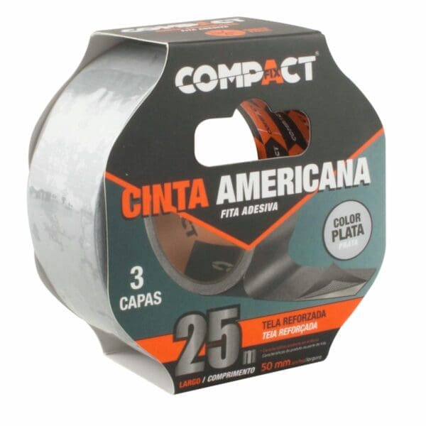 FITA AMERICANA COMPACT PRATA 50MM x 25M - Image 2