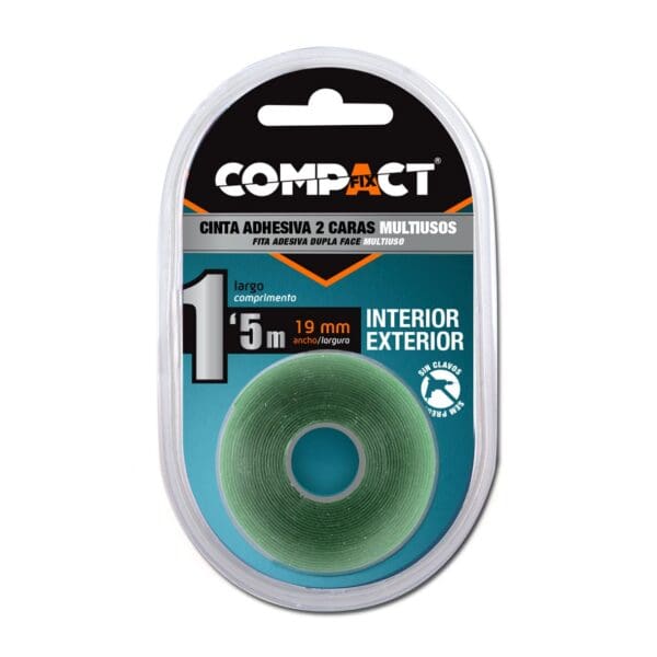 FITA DUPLA FACE MULTIUSOS COMPACT 19MM x 1,5M - Image 2