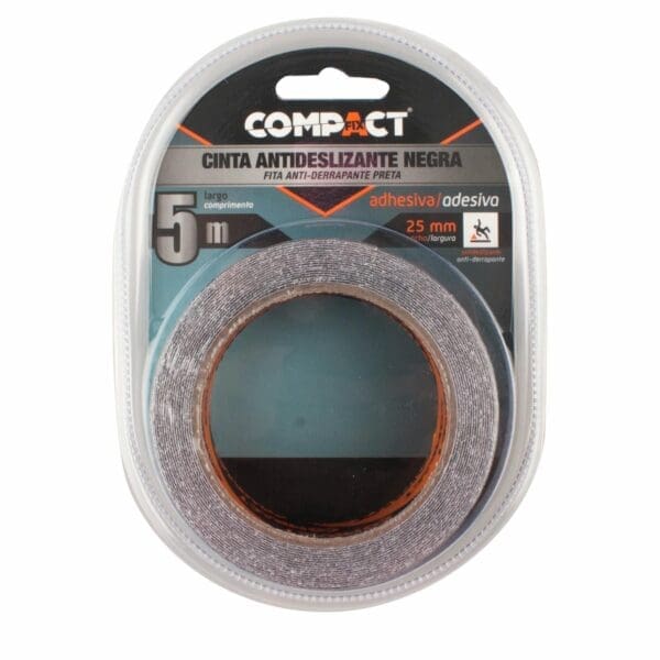 FITA ANTIDERRAPANTE COMPACT PRETA 25MM x 5M - Image 2