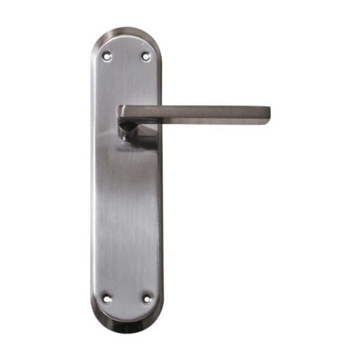 PUXADOR ZAMAK RETO HANDLOCK COM PLACA LARGA CROMADO MATE