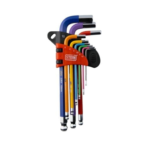 CONJUNTO CHAVE ALLEN STEIN LONGA PONTA BOLA CR-V 9 PEÇAS CORES