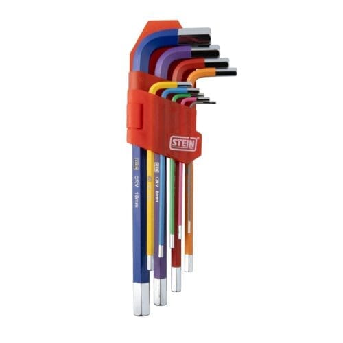 CONJUNTO CHAVE ALLEN STEIN LONGA CR-V 9 PEÇAS CORES