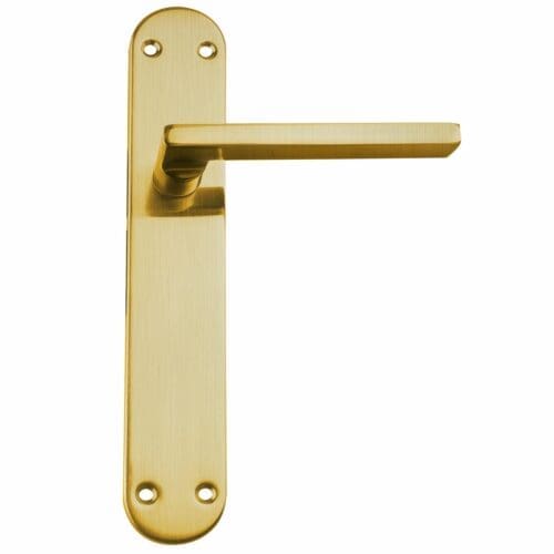 PUXADOR ZAMAK RETO HANDLOCK COM PLACA OURO MATE