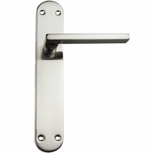 PUXADOR ZAMAK RETO HANDLOCK COM PLACA CROMADO SATINADO
