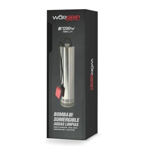 BOMBA SUBMERSÍVEL WORGRIP INOX POÇO ÁGUAS LIMPAS 1200W - Image 2