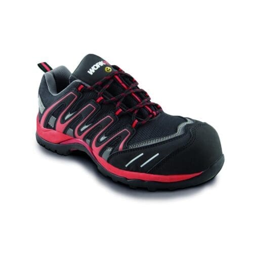 SAPATO DE SEGURANÇA ESD WORKFIT TRAIL VERMELHO Nº35