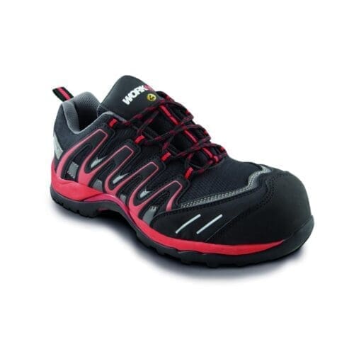 SAPATO DE SEGURANÇA ESD WORKFIT TRAIL VERMELHO Nº36