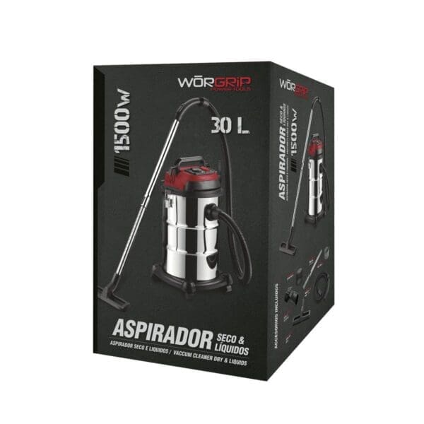 ASPIRADOR SECO/LÍQUIDOS WORGRIP 1500W 30L - Image 2