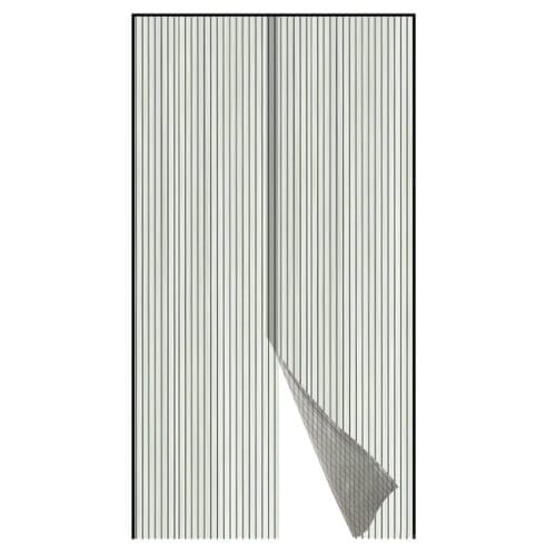MOSQUITEIRO DE PORTA AJUSTÁVEL PRETO AKHUO 110x220 CM