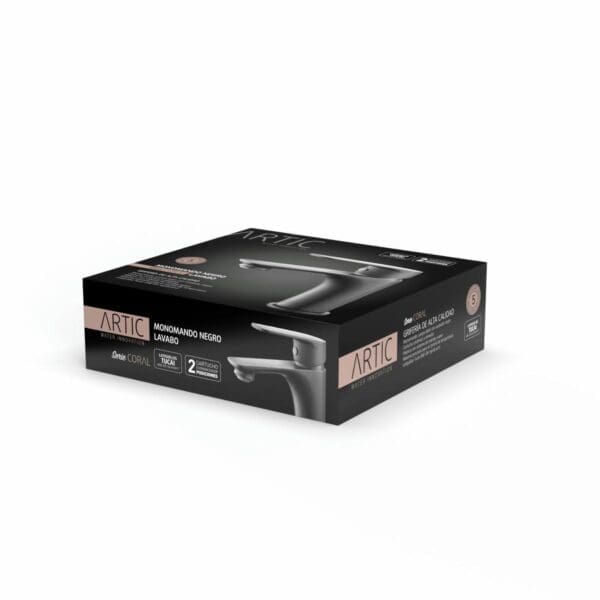MONOCOMANDO PARA LAVATÓRIO CORAL PRETO FOSCO - Image 2