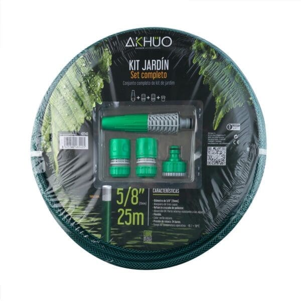 KIT MANGUEIRA DE JARDIM POLIÉSTER ECO AKHUO 5/8" 25M - Image 2