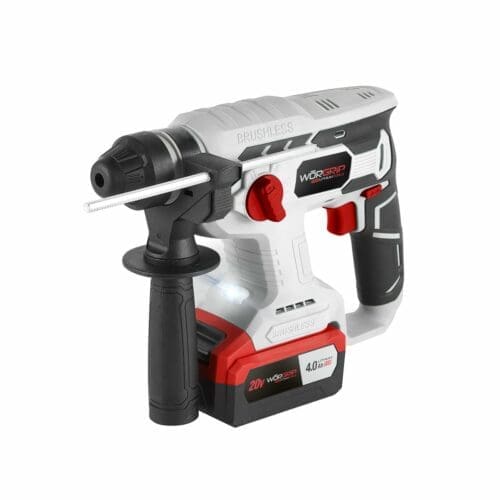 MARTELO PERFURADOR BRUSHLESS WORGRIP 20V BATERIA 4.0 AH