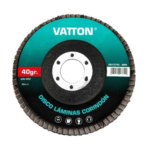 DISCO VATTON LÂMINAS CORINDON 115mm GRÃO 40
