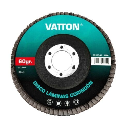 DISCO VATTON LÂMINAS CORINDON 115mm GRÃO 60