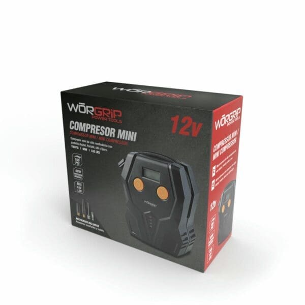COMPRESSOR MINI CARRO WORGRIP 12V 10BAR - Image 2