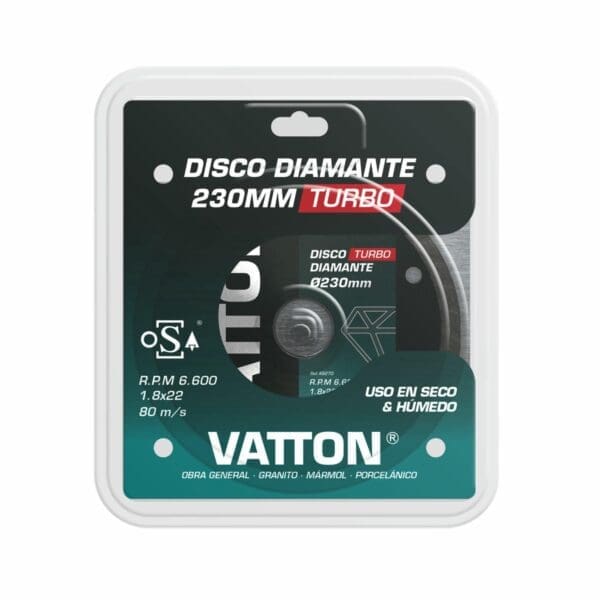 DISCO OSA DIAMANTE TURBO 230MM VATTON - Image 2