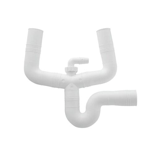 SIFÃO DUPLO DE BORRACHA PIA 35x40MM LONGO