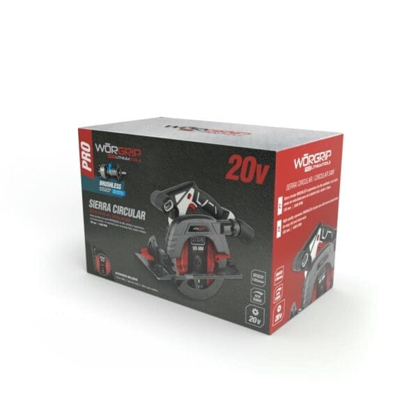 SERRA CIRCULAR BRUSHLESS WORGRIP 20V SEM BATERIA - Image 2